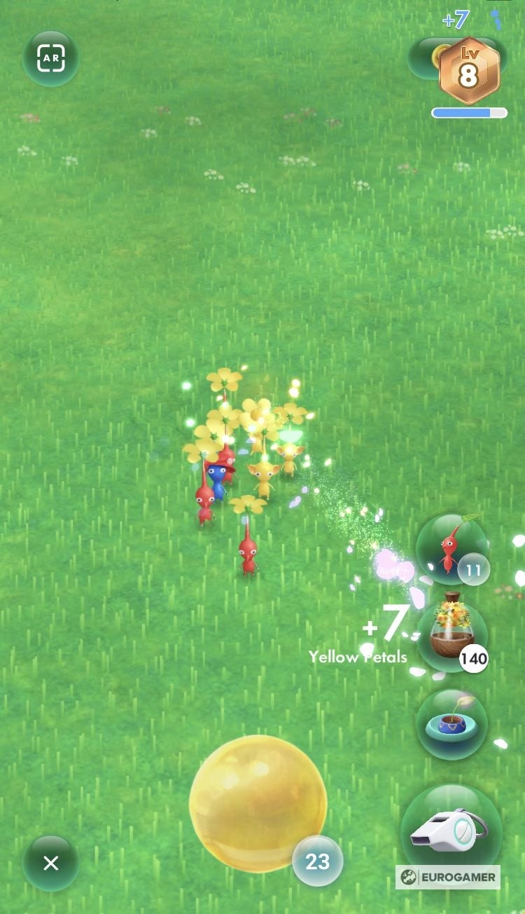 Pikmin Bloom Flowers Big flowers, how to get petals and plant flowers